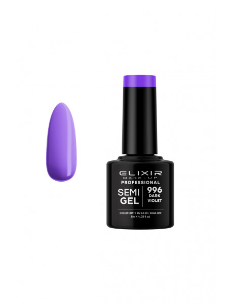 Vernis semi-permanent 996 Dark Violet ELIXIR 8ML